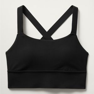 Athleta warrior longline bra, size small, black